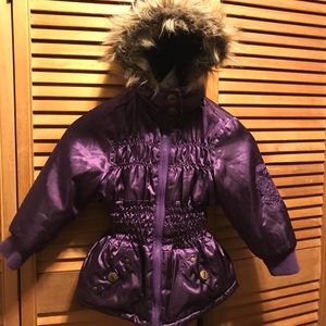 Bongo Purple Hooded Puffer Jacket